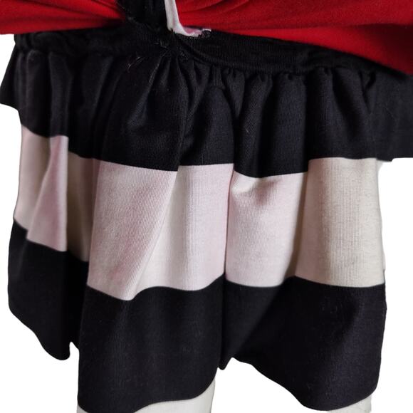 Vintage 80s Huey Waltzer Darcy Party Dress Size S Striped Drop Waist Full Skirt - Picture 9 of 15